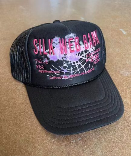 Spider Worldwide Silk Web Bank Trucker Hat Black