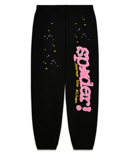 Black P*NK V2 Sweatpants Spider