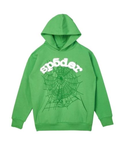 Green sp5der Web Hoodie