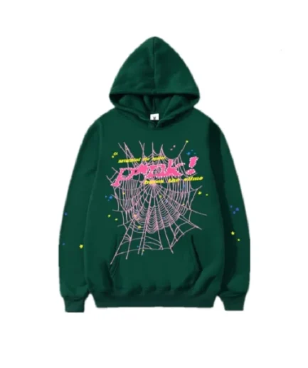 Sp5der 555555 YOUNG Thug Green Hoodie