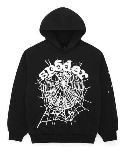 Sp5der Black Og Web Hoodie