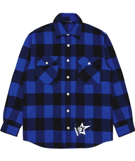 Sp5der Blue 5 Flannel Shirt