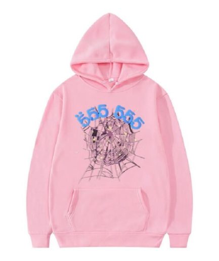 Sp5der 555555 Pink Hoodie