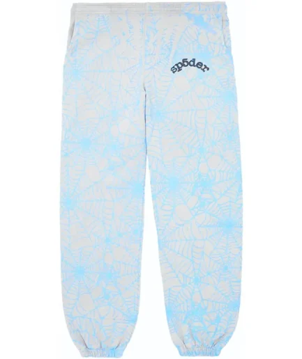 Sp5der AOP Web Sweatpants Heather Grey