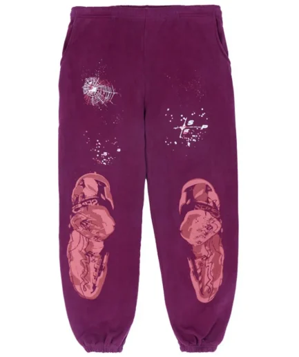 Sp5der Nocturnal Highway Sweatpant Dark Purple