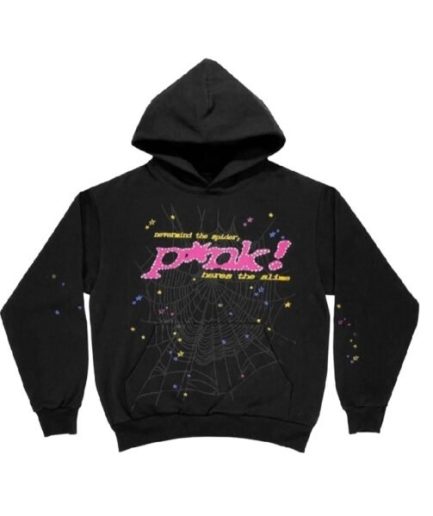 Sp5der PNK Hoodie - Black