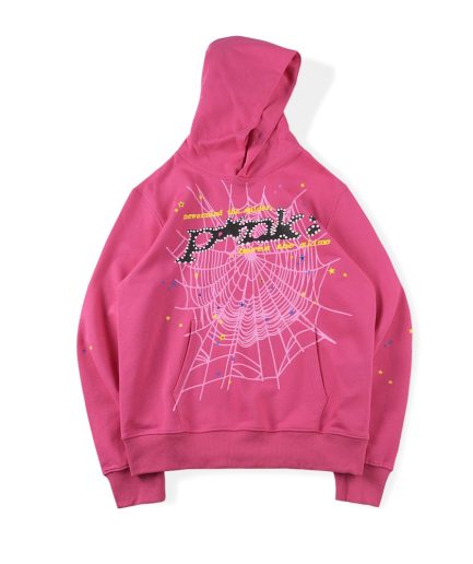 Sp5der P*NK Hoodie Dark Pink