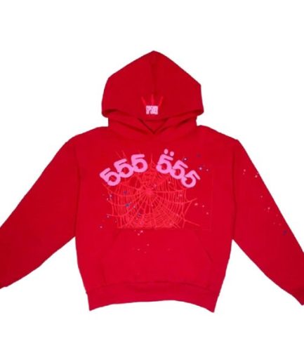 Sp5der Worldwide Red Angel Number 555 Hoodie – Red