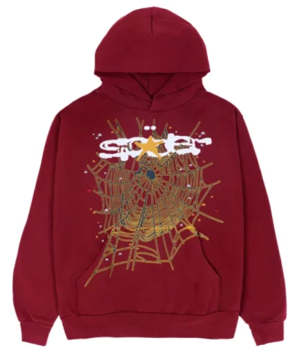 Spider Worldwide Hooded Sweatshirt Burgundy