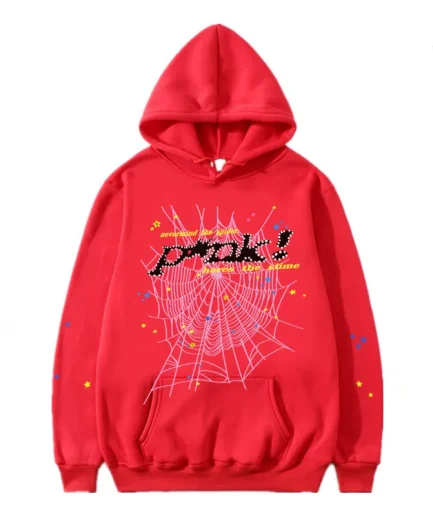 P*nk Sp5der Red Hoodie