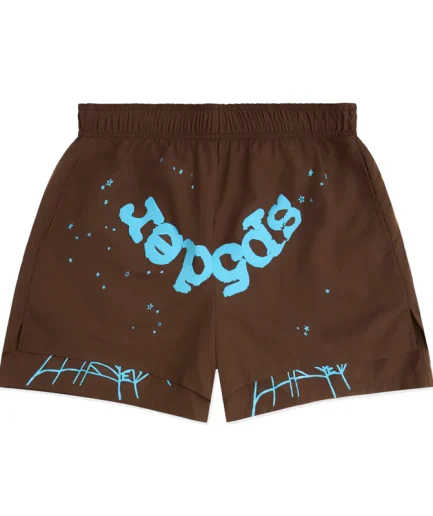 Sp5der OG WEB DOUBLE LAYER Brown SHORT