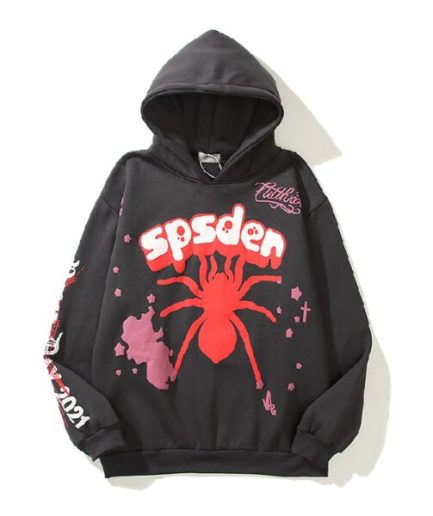 Spider printed cotton Multi Colors hoodie men